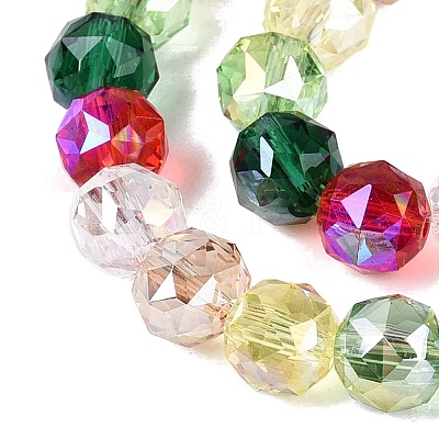 Electroplate Transparent Glass Beads Strands EGLA-Q135-8MM-C08-1