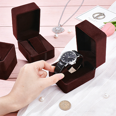 Wood & Velvet Organizer Boxes CON-WH0110-336B-1