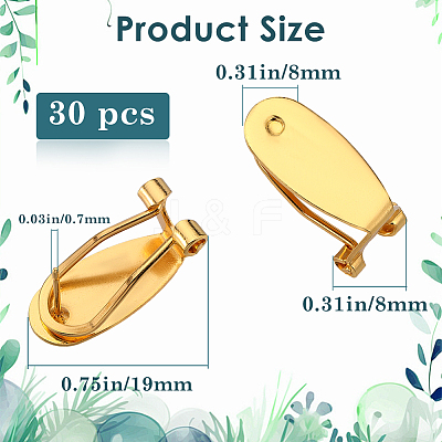 30Pcs Brass Stud Earring Findings KK-SP0001-45G-1