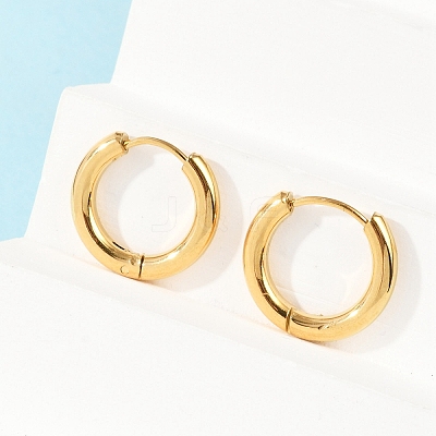 Ion Plating(IP) 304 Stainless Steel Huggie Hoop Earrings LS-EJEW-O087-06B-1
