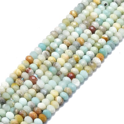 Natural Flower Amazonite Beads Strands G-F715-096-1