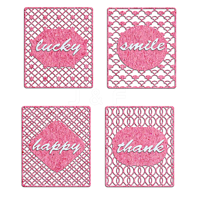 4Pcs 4 Styles Carbon Steel Cutting Dies Stencils DIY-DM0001-95-1
