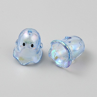 Transparent Acrylic Bead Caps TACR-WH0021-20G-1