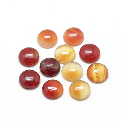 Natural Agate Cabochons X-G-R416-10mm-12-1