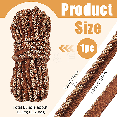 12.5M Polyester Twist Lip Cord Trim OCOR-WH0105-005A-1