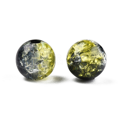 Transparent Crackle Acrylic Beads CACR-N002-12A-1