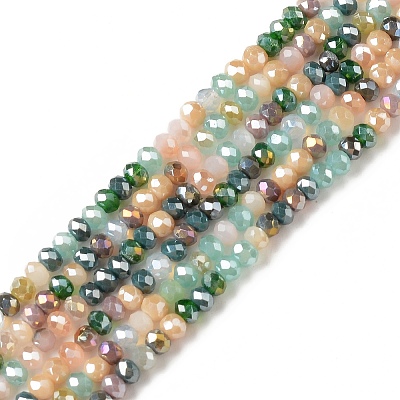 Electroplate Glass Beads Strands EGLA-I015-04B-1