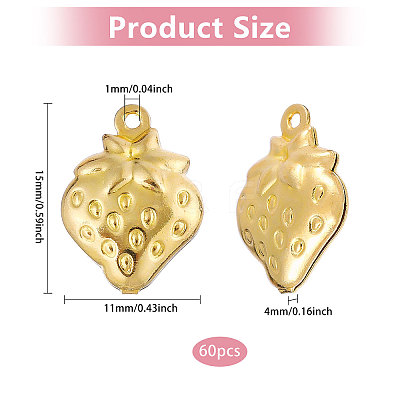 60PCS Brass Pendants KK-CA0002-86G-1