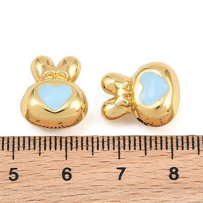 Brass Enamel Beads KK-CBA3297-07D-G-1