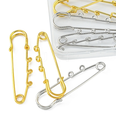 8Pcs 2 Colors Stainless Steel Safety Pins STAS-YW0001-38-1