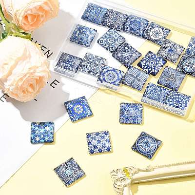 24Pcs Glass Cabochons GGLA-FS0001-22-1