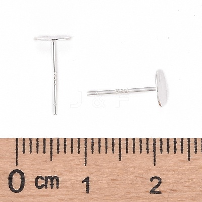 925 Sterling Silver Stud Earring Findings X-STER-T002-201S-1