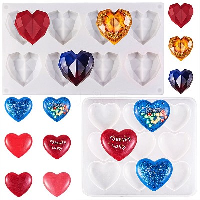 2Pcs 2 Style DIY Food Grade Silicone Molds DIY-SZ0006-55-1