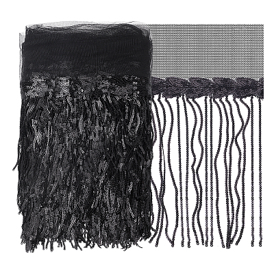 Polyester Fringe Lace Trim DIY-WH0671-008E-1