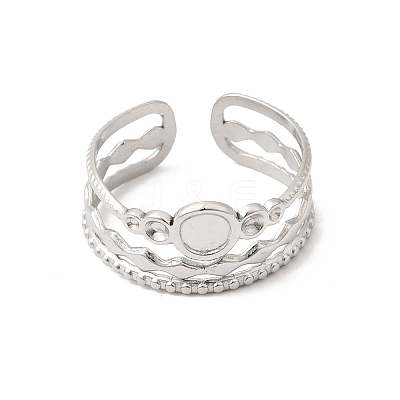 304 Stainless Steel Ring Components RJEW-P188-01B-P-1