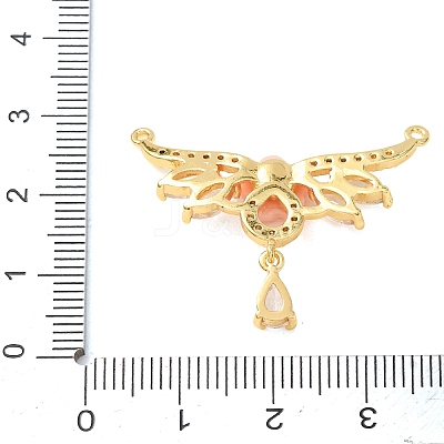 Brass Pave Clear Cubic Zirconia Pendants CU-CBA2C2D-04G-03-1