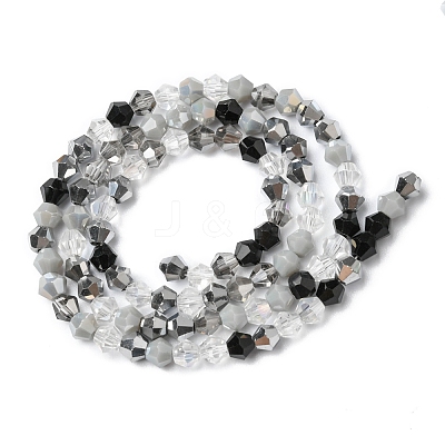 Electroplate Glass Beads Strands X-EGLA-D018-02C-1