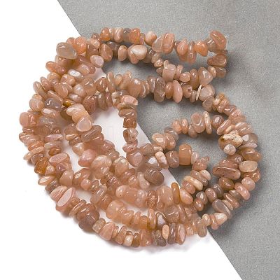 Natural Multi-Moonstone Chip Beads Strands X-G-M205-19A-1