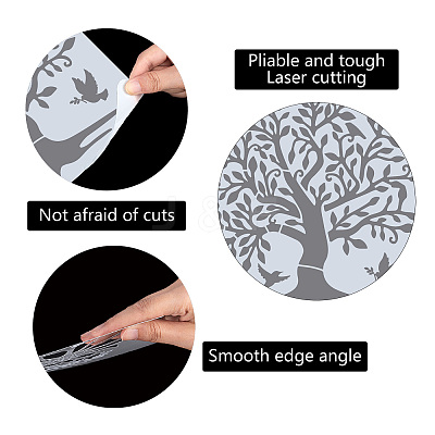 PET Plastic Drawing Painting Stencils Templates DIY-WH0244-209-1
