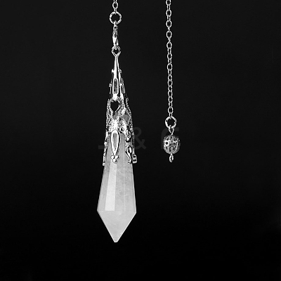 Natural Quartz Crystal Dowsing Pendulum Big Pendants PW-WGF0B2B-02-1