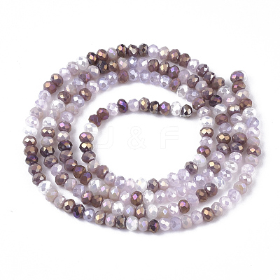 Electroplate Glass Beads Strands X-EGLA-S192-001A-B01-1