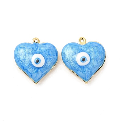Brass Enamel Pendants KK-E075-03G-1