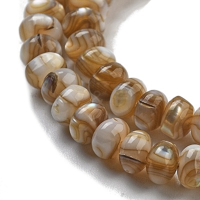 Natural Freshwater Shell Beads Strands X-BSHE-G038-05-1