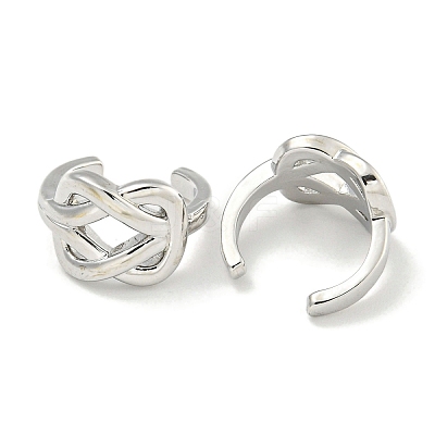 Brass Cuff Earrings EJEW-C104-054P-1