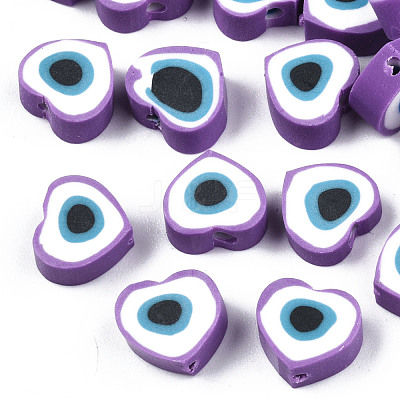 Handmade Polymer Clay Beads X-CLAY-T019-08D-1