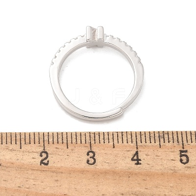 S925 Sterling Silver Adjustable Letter Rings for Women RJEW-M068-01P-K-1