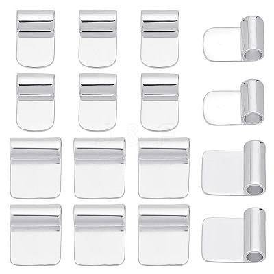 18Pcs 2 Styles Rack Plating Brass Glue-on Flat Pad Bails KK-AR0001-80C-1