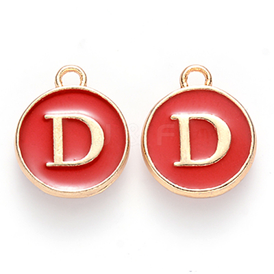 Golden Plated Enamel Alloy Charms ENAM-SZ0001-26C-D-1