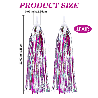 Kids Plastic Tassel Ribbon AJEW-CN0006-63B-1