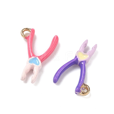 Alloy Enamel Pendants FIND-A060-02A-G-1