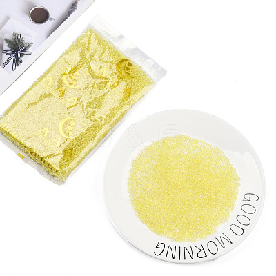 Glow in the Dark Luminous Transparent 8/0 Glass Seed Beads SEED-YWC0001-01G-1