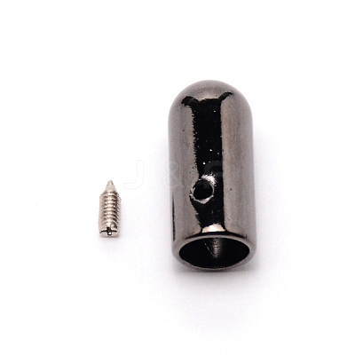 Zinc Alloy Cord Ends PALLOY-WH0092-19B-1