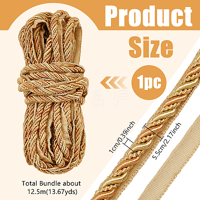 12.5M Polyester Twist Lip Cord Trim OCOR-WH0105-005D-1