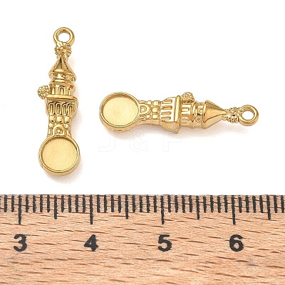 304 Stainless Steel Pendant Cabochon Settings SA-CBAE5AC-03G-1