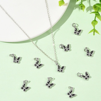SHEGRACE Brass Micro Pave Cubic Zirconia Charms XGRQ5K010-628P-H-1