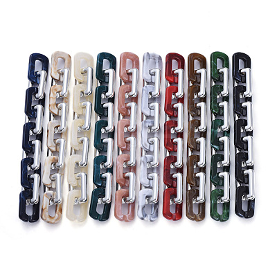 Handmade Acrylic Cable Chains AJEW-JB00674-1