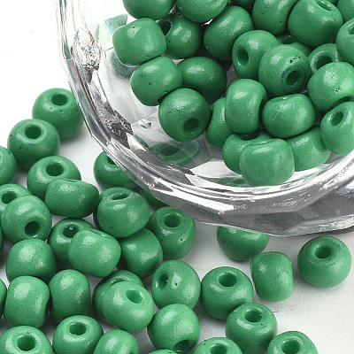 Baking Paint 6/0 Glass Seed Beads SEED-Q025-4mm-M13-1