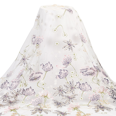 3D Flower Organgza Polyester Embroidery Ornament Accessories DIY-WH0632-47A-1