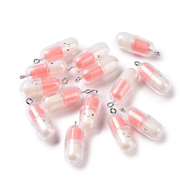 Translucent Plastic Pendants KY-L006-29C-1