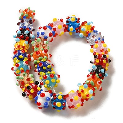 Product Name:Handmade Pumpkin Spot Lampwork Beads X1-LAMP-P064-02B-1