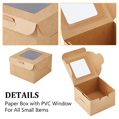 Square Kraft Paper Storage Gift Boxes CON-WH0095-81A-01-1