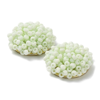 Glass Seed Beaded Cabochons FIND-G058-02G-1