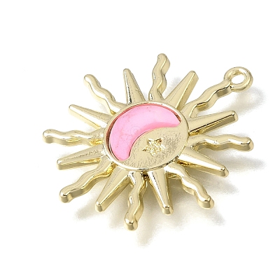 Brass Resin Pendants RE-CBAE379-11LG-1
