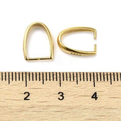 Rack Plating 925 Sterling Silver Ice Pick Pinch Bails STER-NH0001-50G-1