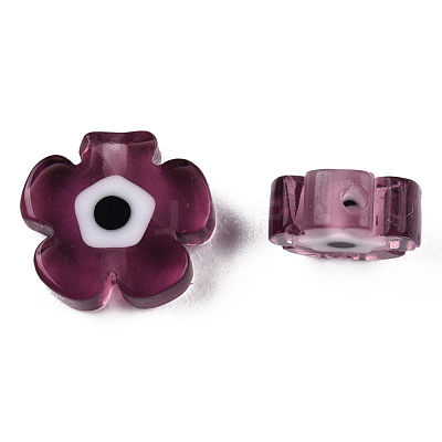 Handmade Evil Eye Lampwork Beads Strands LAMP-N029-018-01-1