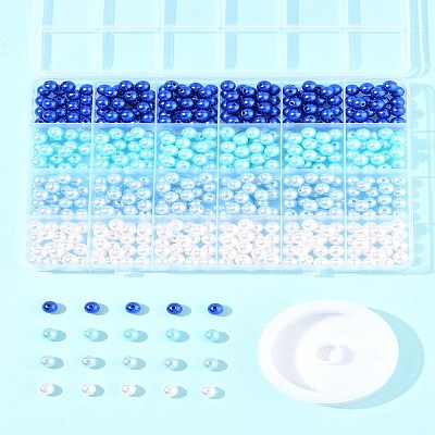 100Pcs 4 Colors Spray Painted ABS Plastic Imitation Pearl Beads OACR-FS0002-09B-1